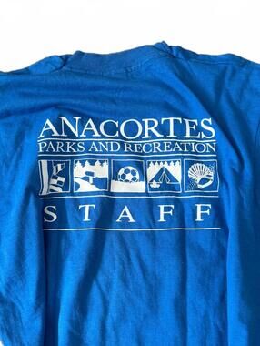 Vintage 90s Anacortes Parks & Recreation Staff T-Shirt Large USA Made